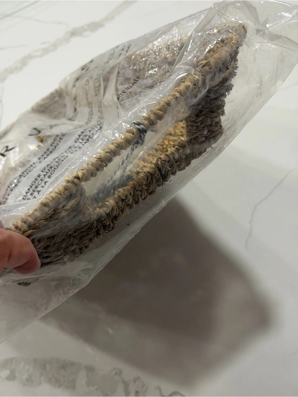 NWT New Draper James Woven Seagrass 15X10 Tray Natural Organic Organize